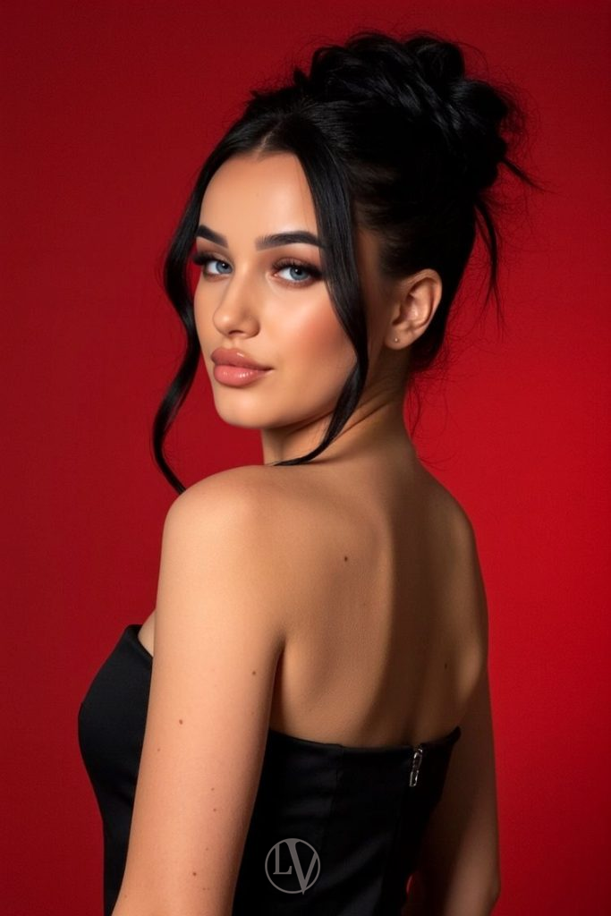 June absolutely shines with her stunning, model-like looks.