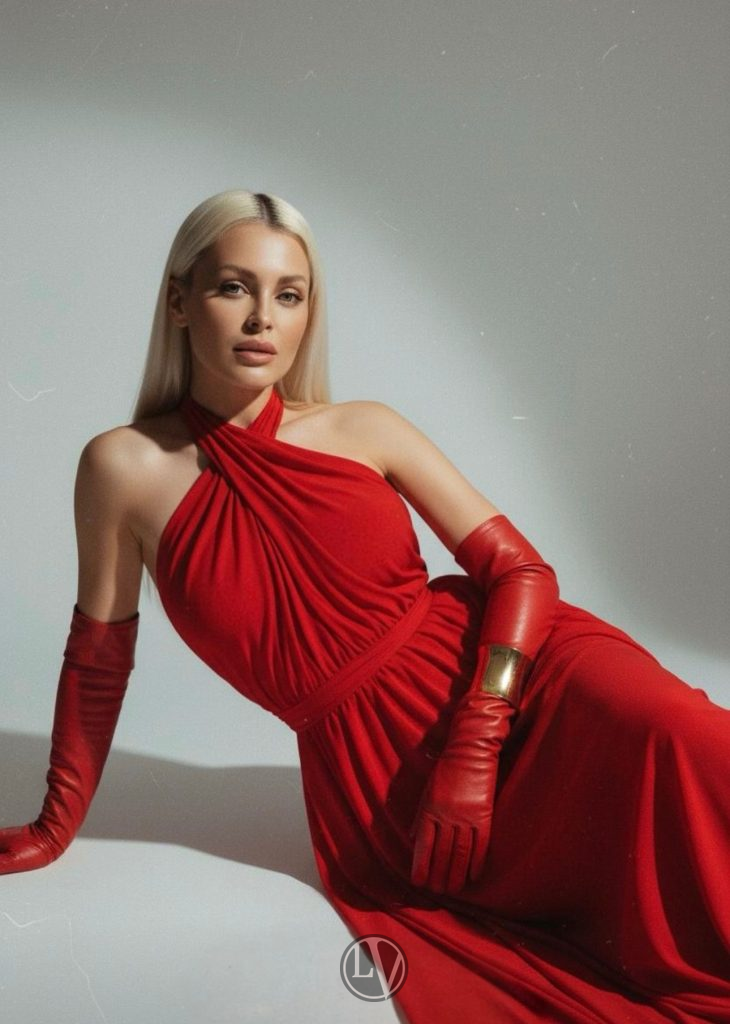 Tatiana presents a beautiful ensemble that truly reflects her lively and joyful personality.